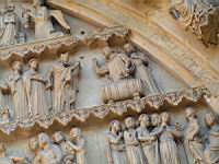 Reims - Cathedrale - Porche nord, Portail des Saints (09)